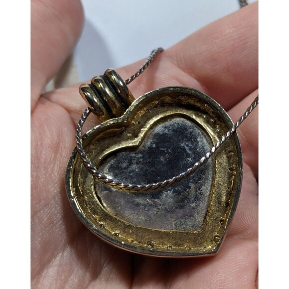 Vintage Coquette Honey Lucite Heart Pendant Necklace - Picture 9 of 12